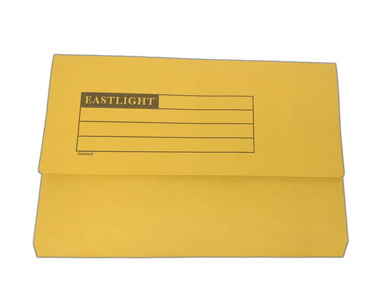 Half Flap Document Wallet Pack of 50 - Yellow
