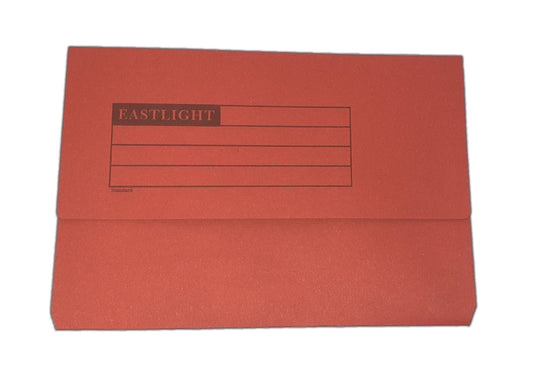 Half Flap Document Wallet Pack of 50 - Red