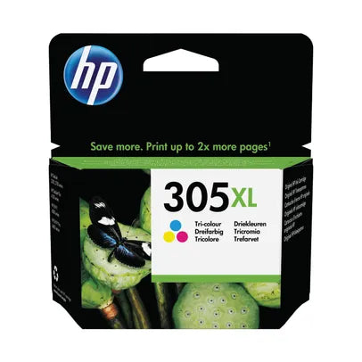 HP 305XL Cyan Magenta Yellow High Capacity Ink Cartridge - 3YM63AE