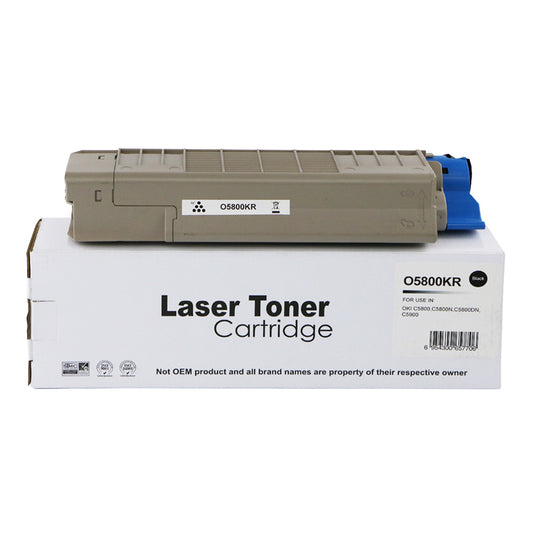 Remanufactured OKI C5800 Std Black Toner 43324424
