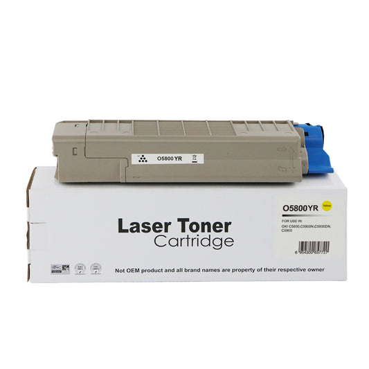 Remanufactured OKI C5800 Std Yellow Toner 43324421