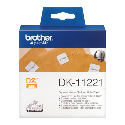 23MM SQUARE PAPER LABEL 1000 PER ROLL