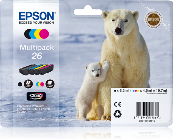 Epson Polar bear Multipack 4colours 26 Claria Premium Ink