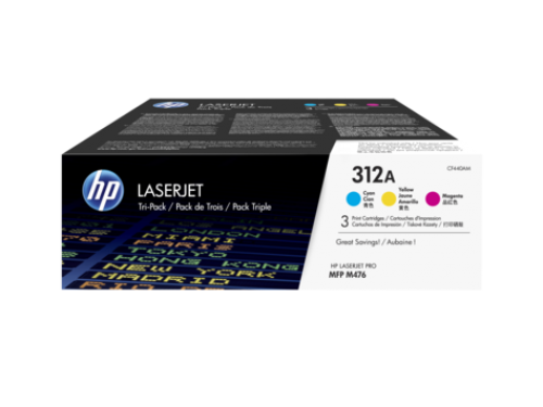 HP 312A Multipack Standard Capacity Toner 3x 2.7K pages for HP Color LaserJet Pro M476 - CF440AM