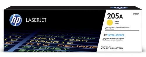HP 205A Yellow Standard Capacity Toner 900 pages for HP Color LaserJet Pro MFP M180/181 - CF532A