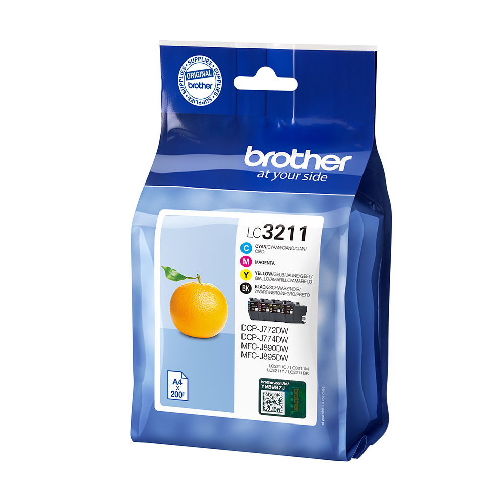 OEM Brother LC3211VAL Ink Cartridge Multi Pack BKCMY 4x200 Pages