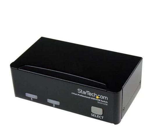 2 Port USB KVM Switch Kit with Cables