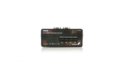 StarTech.com 4 Port USB KVM with Audio and Cables