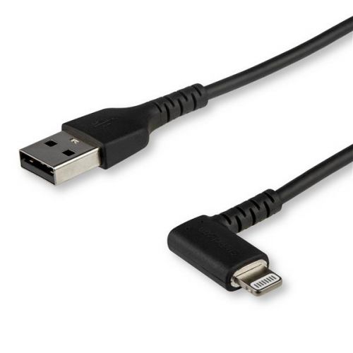 StarTech.com 1m Black Angled Lightning To USB Cable