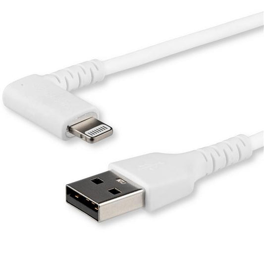 2m White Angled Lightning to USB Cable