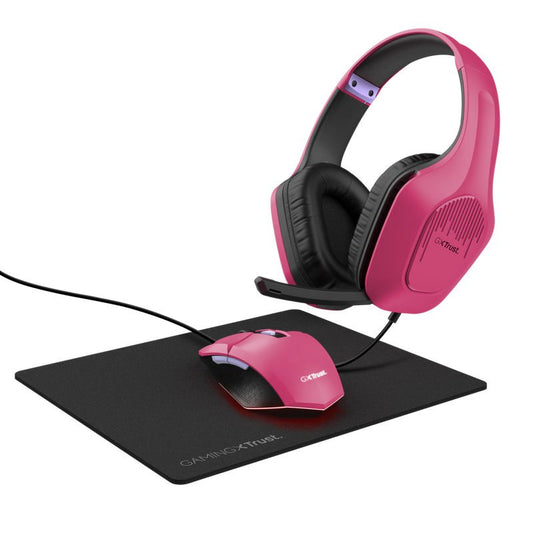 3in1 Tridox Headset Mouse Mousepad Pink