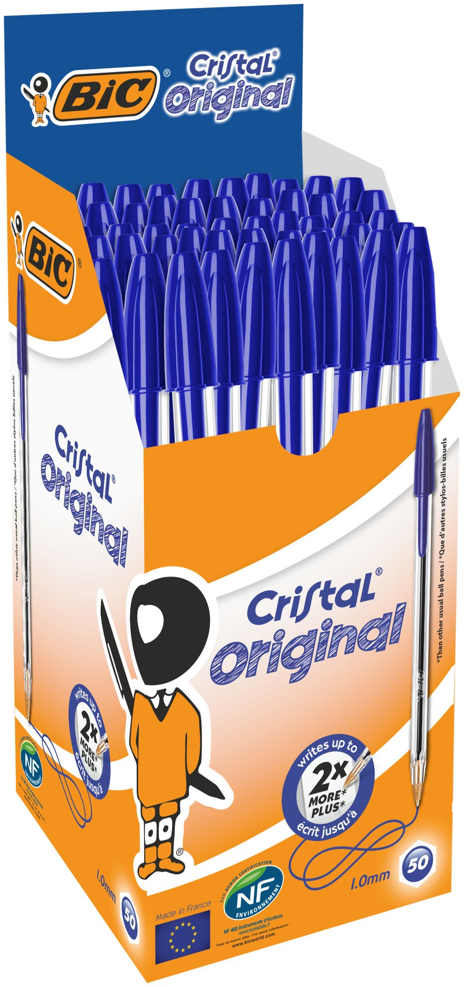BIC Cristal Blue Medium Ballpoint Pen Pack of 50