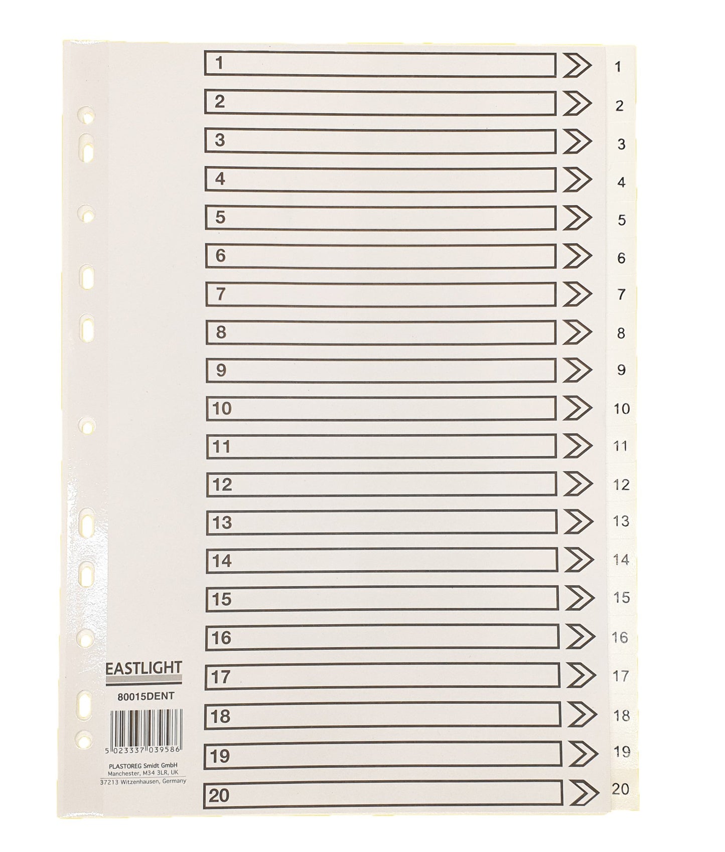 Index Polypropylene A4 1-20 White