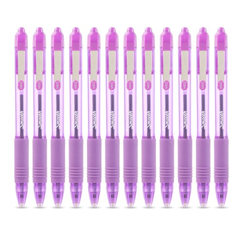 Zebra Z-Grip Smooth Retractable Ballpoint Pen Violet Ink Box 12