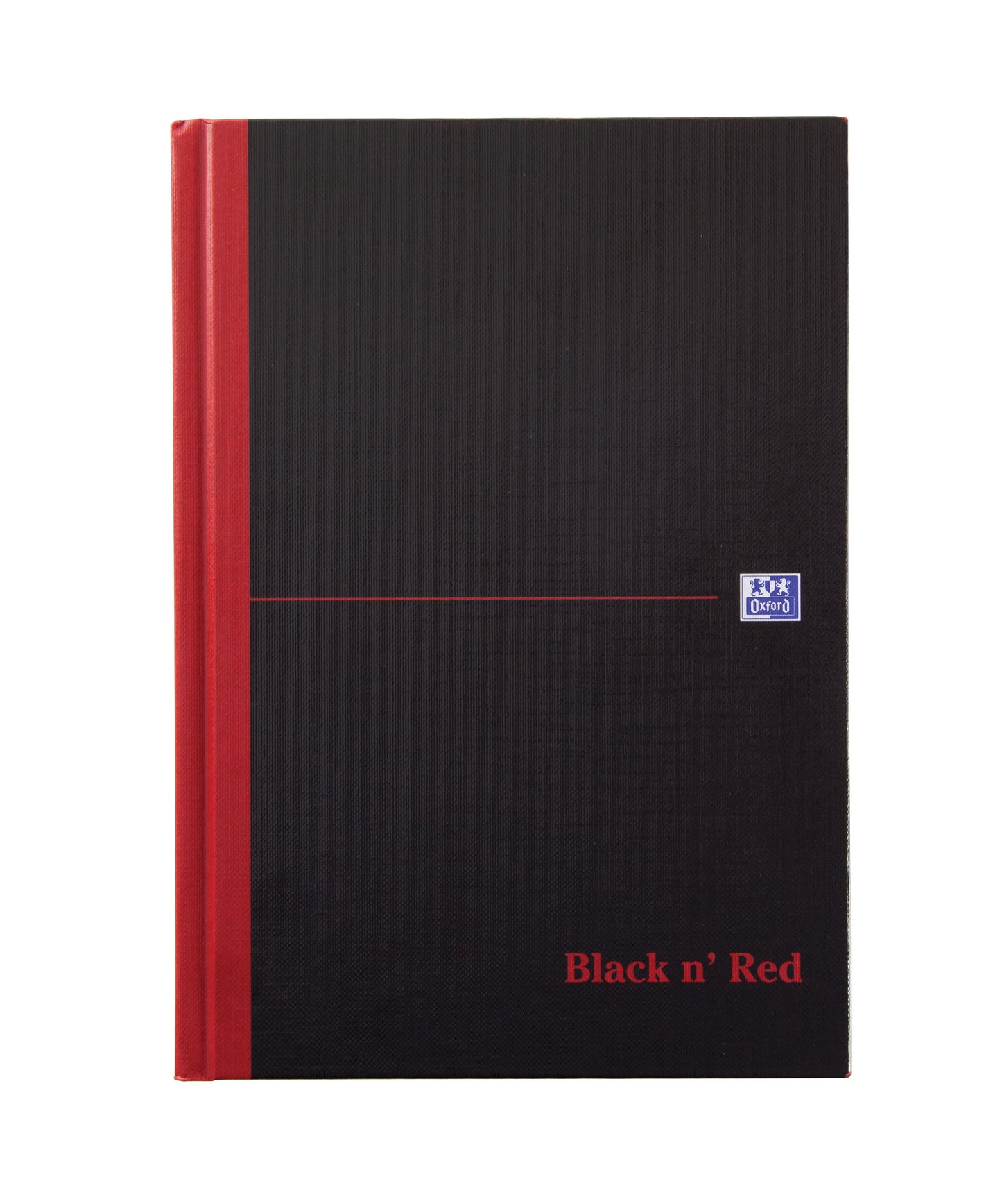 Black n Red Casebound Hardback A5 Notebook Single Cash 192 Pages 100080414