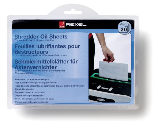 Rexel Shredder Oil Sheets (Pack 20) 2101949