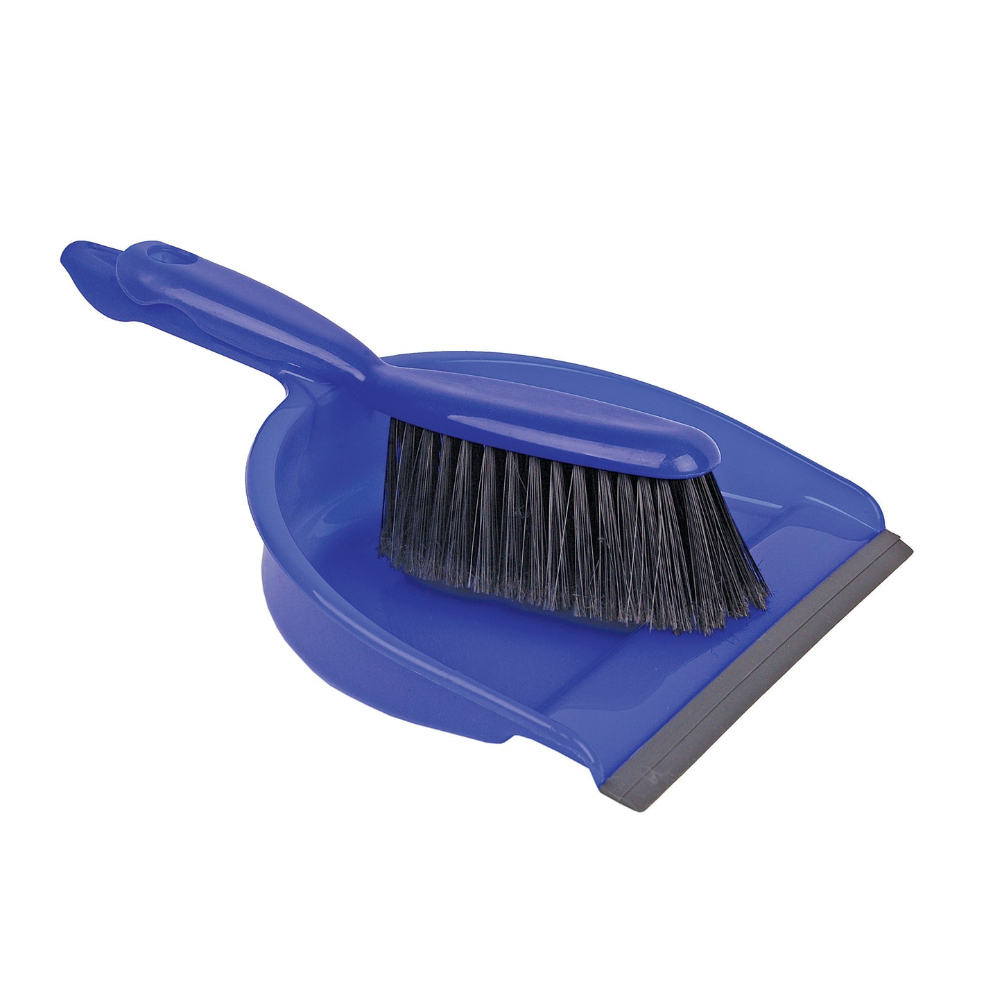 Dustpan and Brush Set Soft Bristle Blue