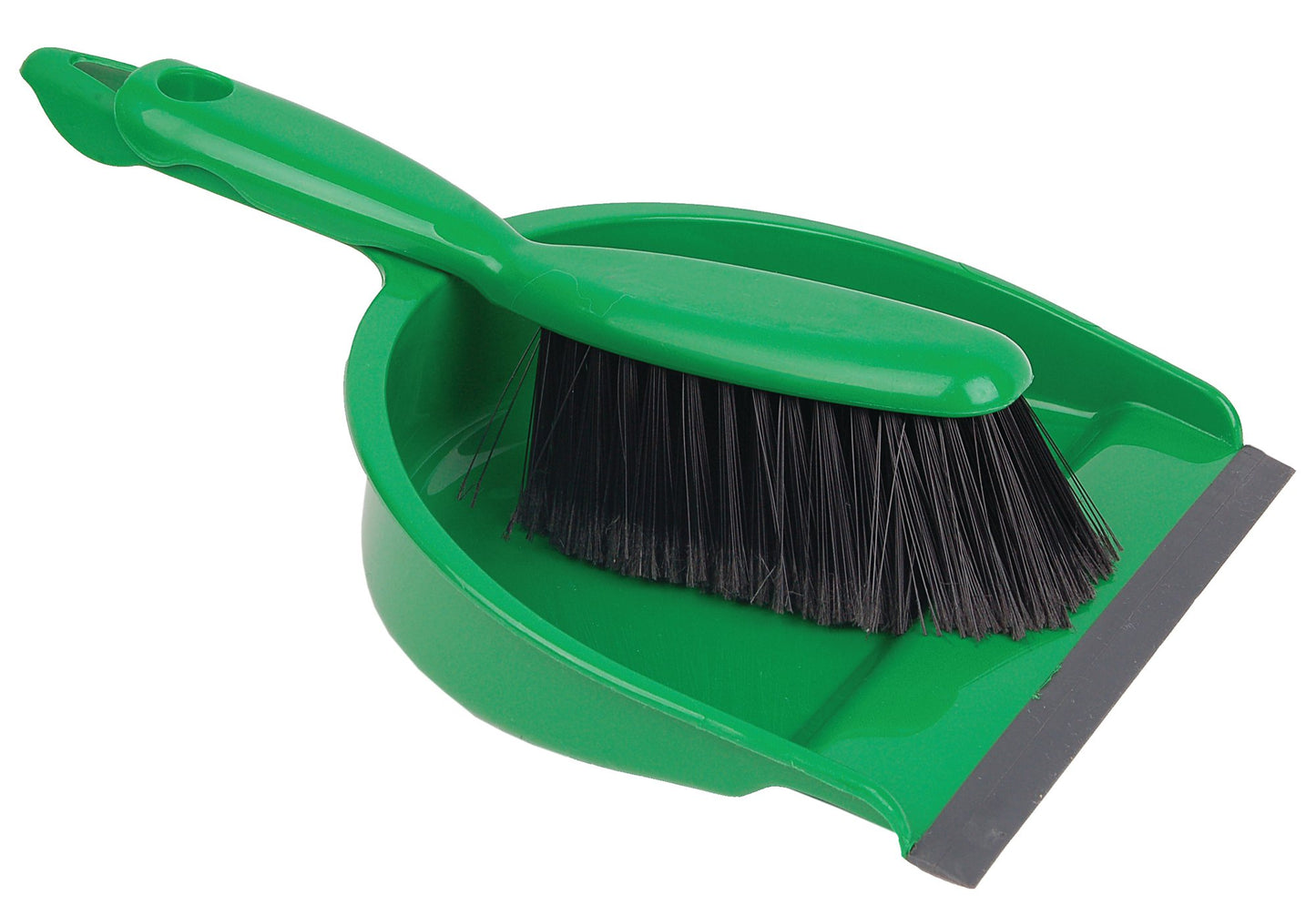 Dustpan and Brush Set Soft Bristle Green