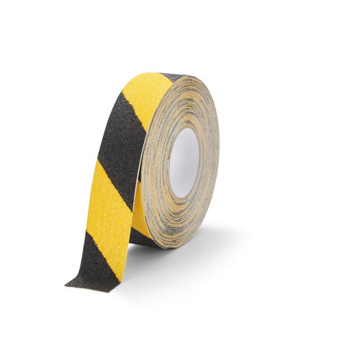 Durable Duraline Grip+ Heavy Duty Anti Slip Floor Tape 50mmx15m Yellow & Black - 1097130