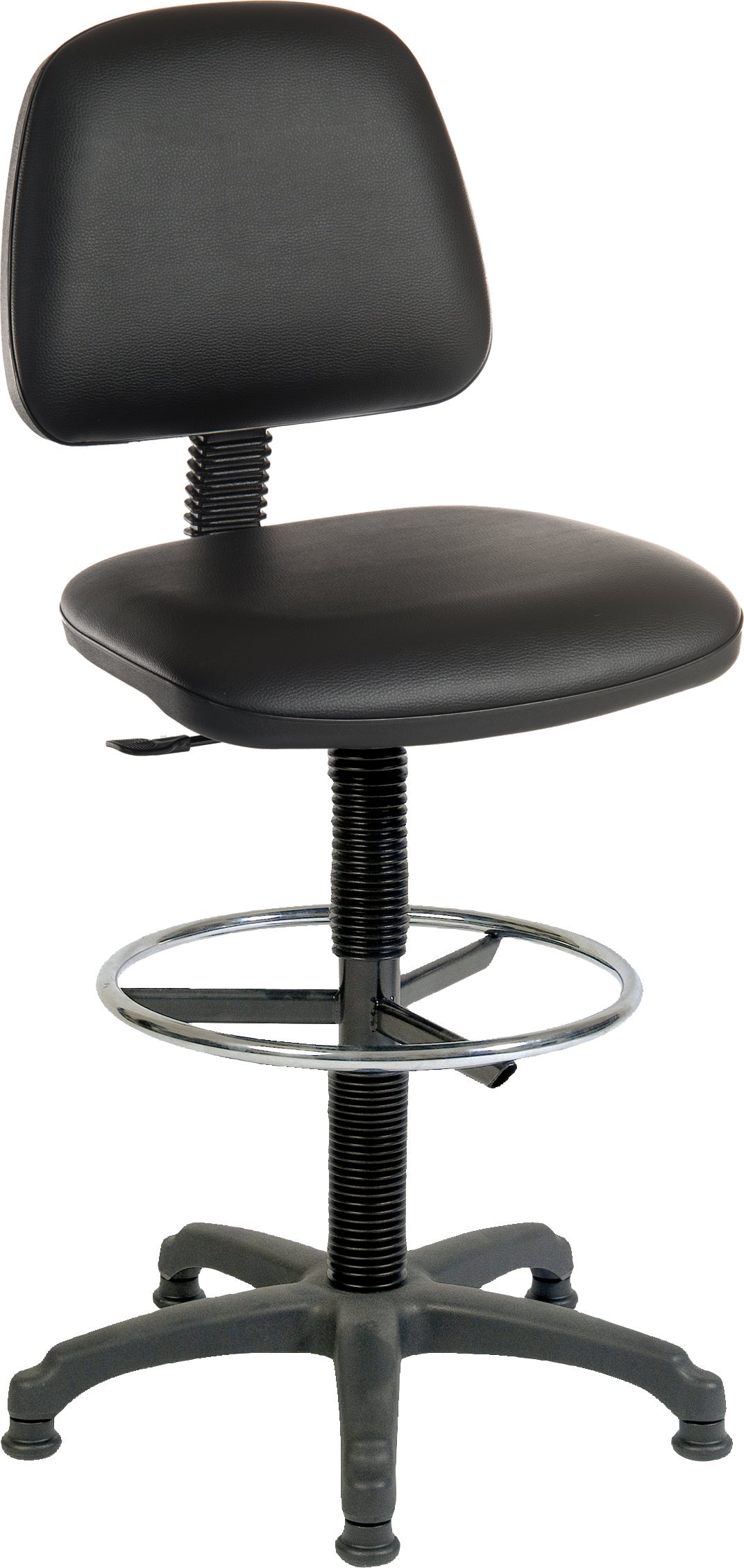 Ergo Blaster Draughter Medium Back PU Operator Office Chair without Arms Black - 1100PUBLK/1163 DD