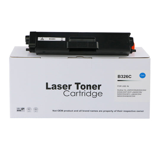 Compatible Brother HLL8250 Hi Yld Cyan Toner Ctg TN326C