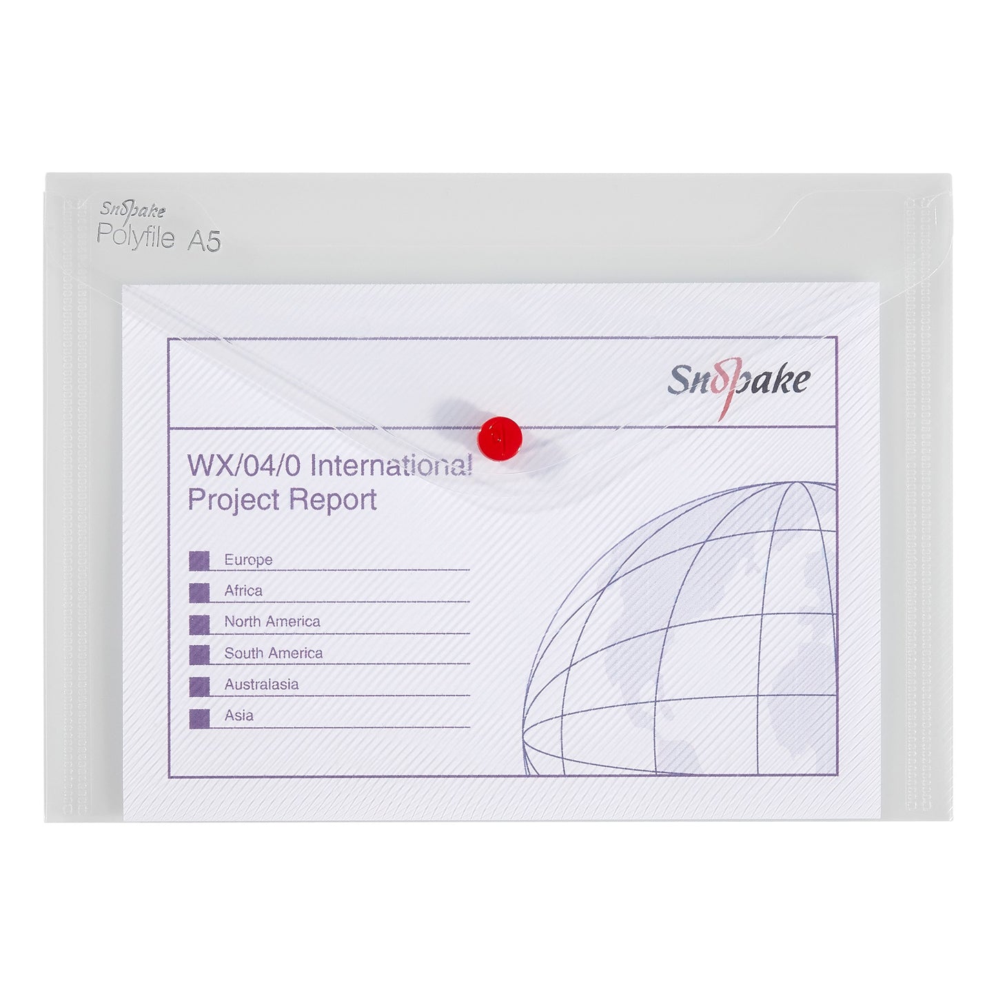 Snopake Polyfile Wallet File Polypropylene A5 Clear (Pack 5) - 11382