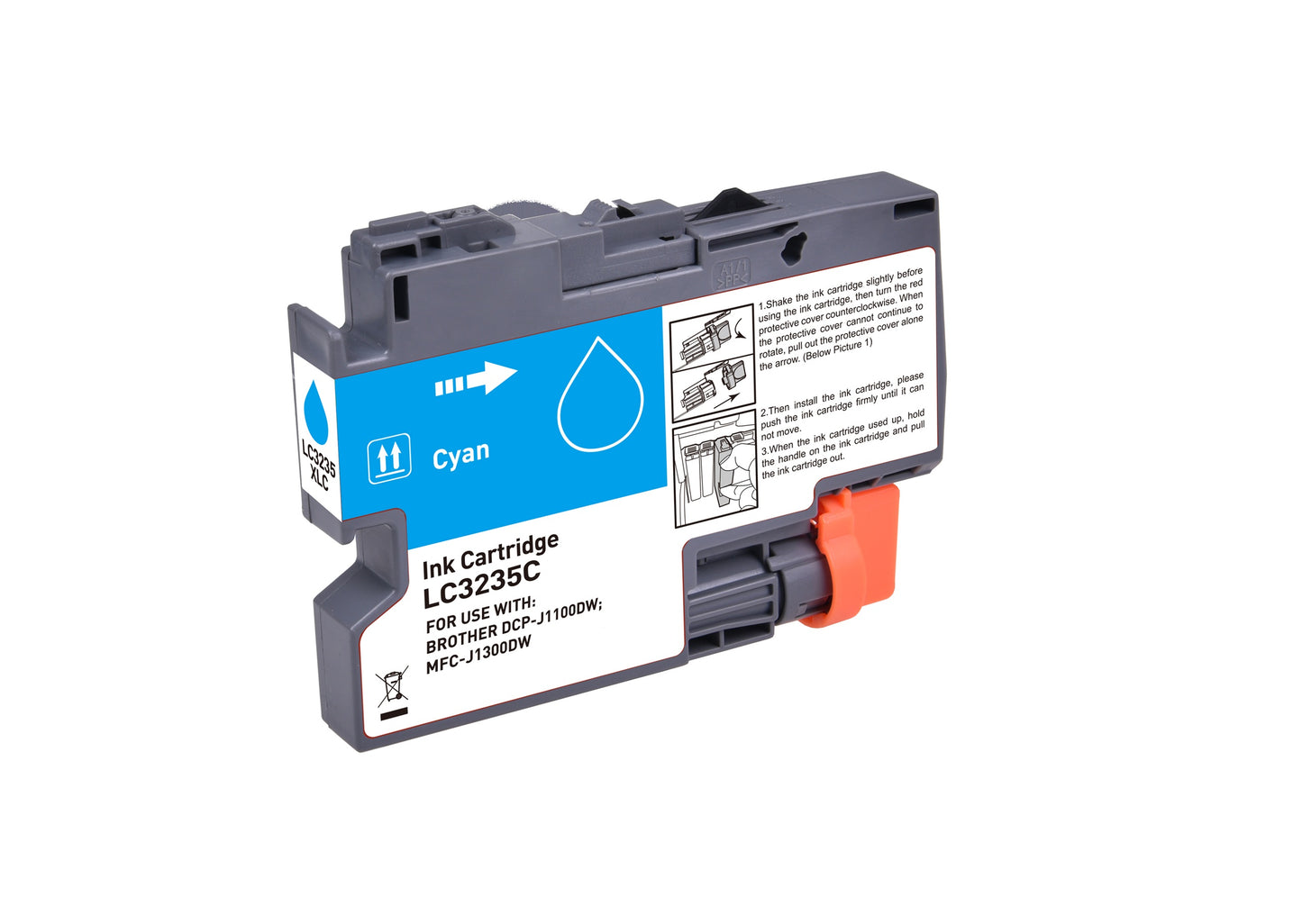 Compatible Brother LC3235XLC Hi Cap Cyan Ink Ctg 52ml Ink 5000 Pages (No ink level shown)