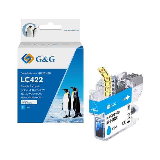 Compatible Brother LC422C Cyan Ink Cartridge 10ml