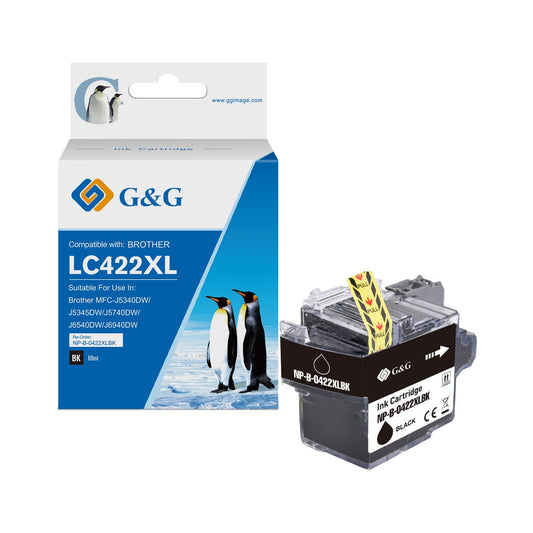 Compatible Brother LC422XLBK High Capacity Black Ink Cartridge 69ml