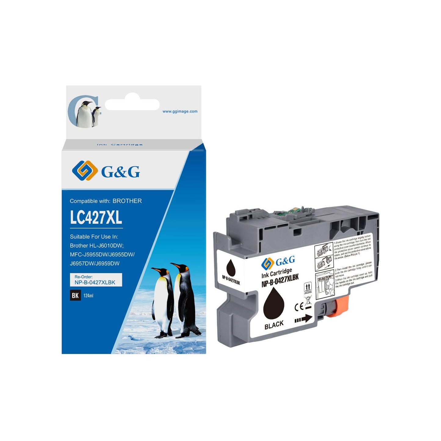 Compatible Brother LC427XLBK High Capacity Black Ink Cartridge 124ml