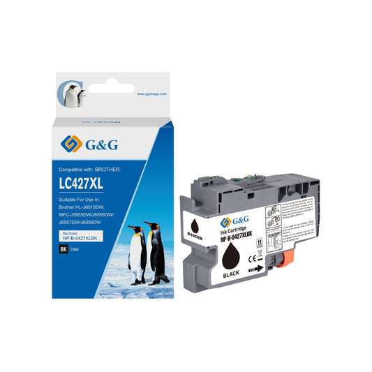 Compatible Brother LC427XLBK High Capacity Black Ink Cartridge 124ml