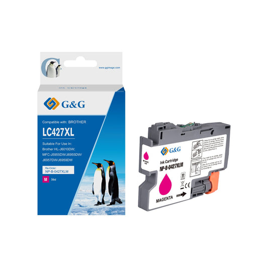 Compatible Brother LC427XLM High Capacity Magenta Ink Cartridge 54ml