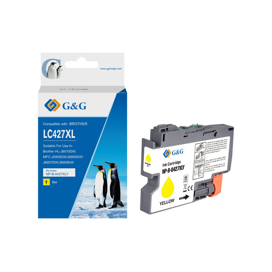 Compatible Brother LC427XLY High Capacity Yellow Ink Cartridge 54ml