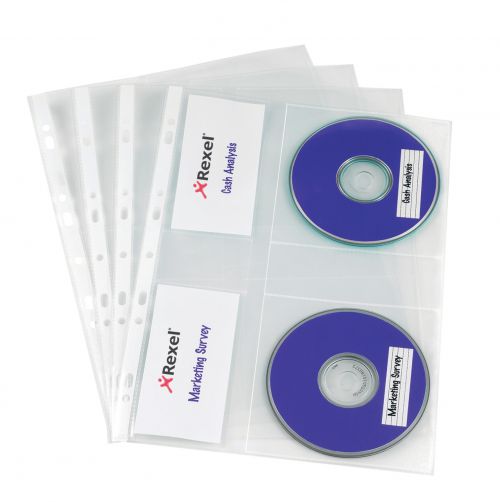 Rexel Nyrex CD Pocket (Pack 5) 2001007
