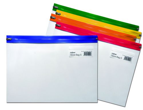 Snopake Zippa Bag S Polypropylene A4 140 Micron Classic Assorted Colours (Pack 25) - 12796