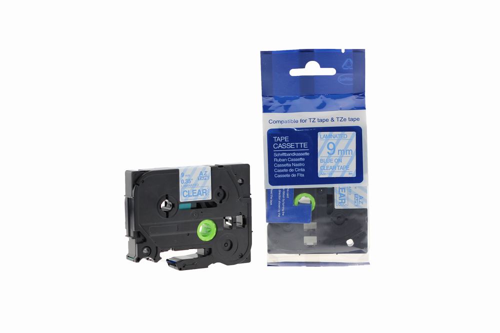 Compatible Brother P-Touch Tze-123 Labelling Tape Cassette Blue on Clear also for TZ-123