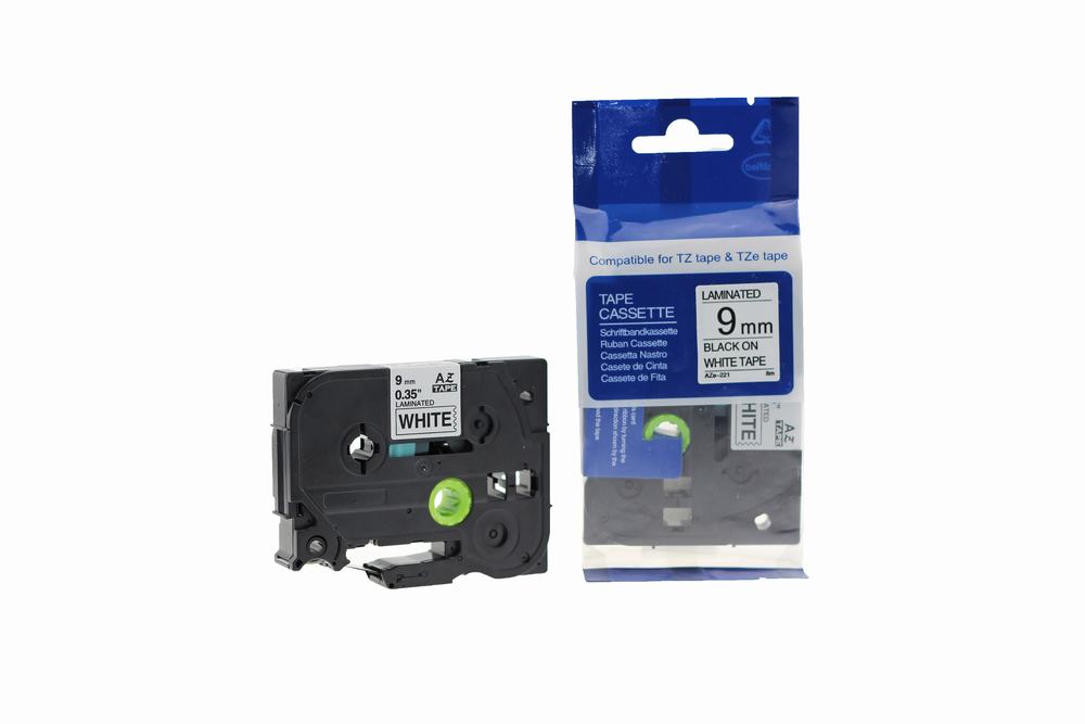 Compatible Brother P Touch TZe-221 (YT-221) Labelling Tape Cassette Black on White also for TZ-221