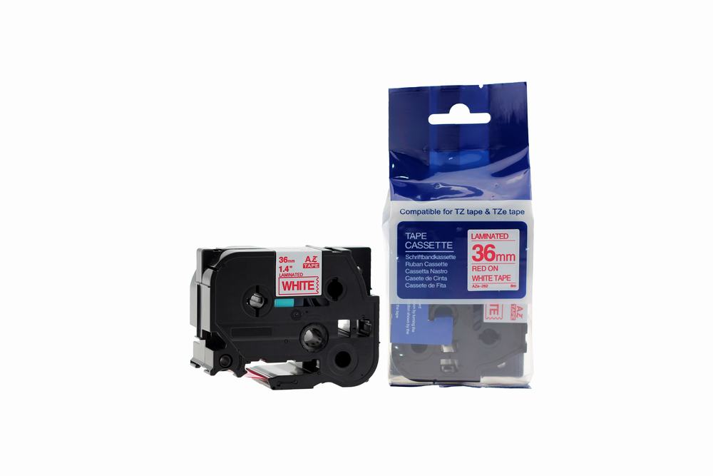 Compatible Brother P-Touch TZe-262 Labelling Tape Cassette Red on White also for TZ-262