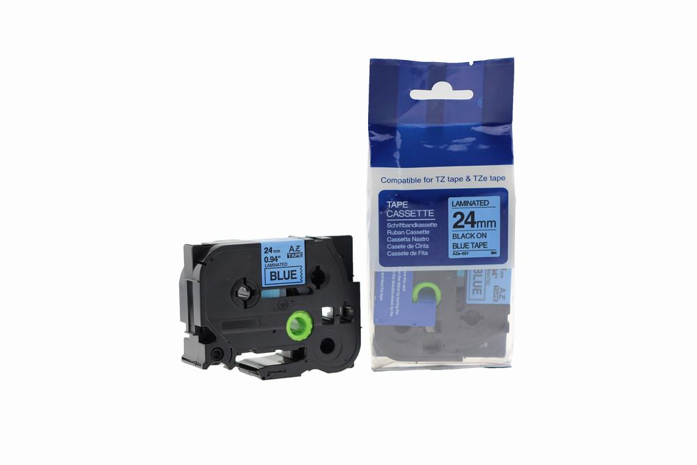 Compatible Brother P-Touch TZe-551 Labelling Tape Cassette Black on Blue also for TZ-551
