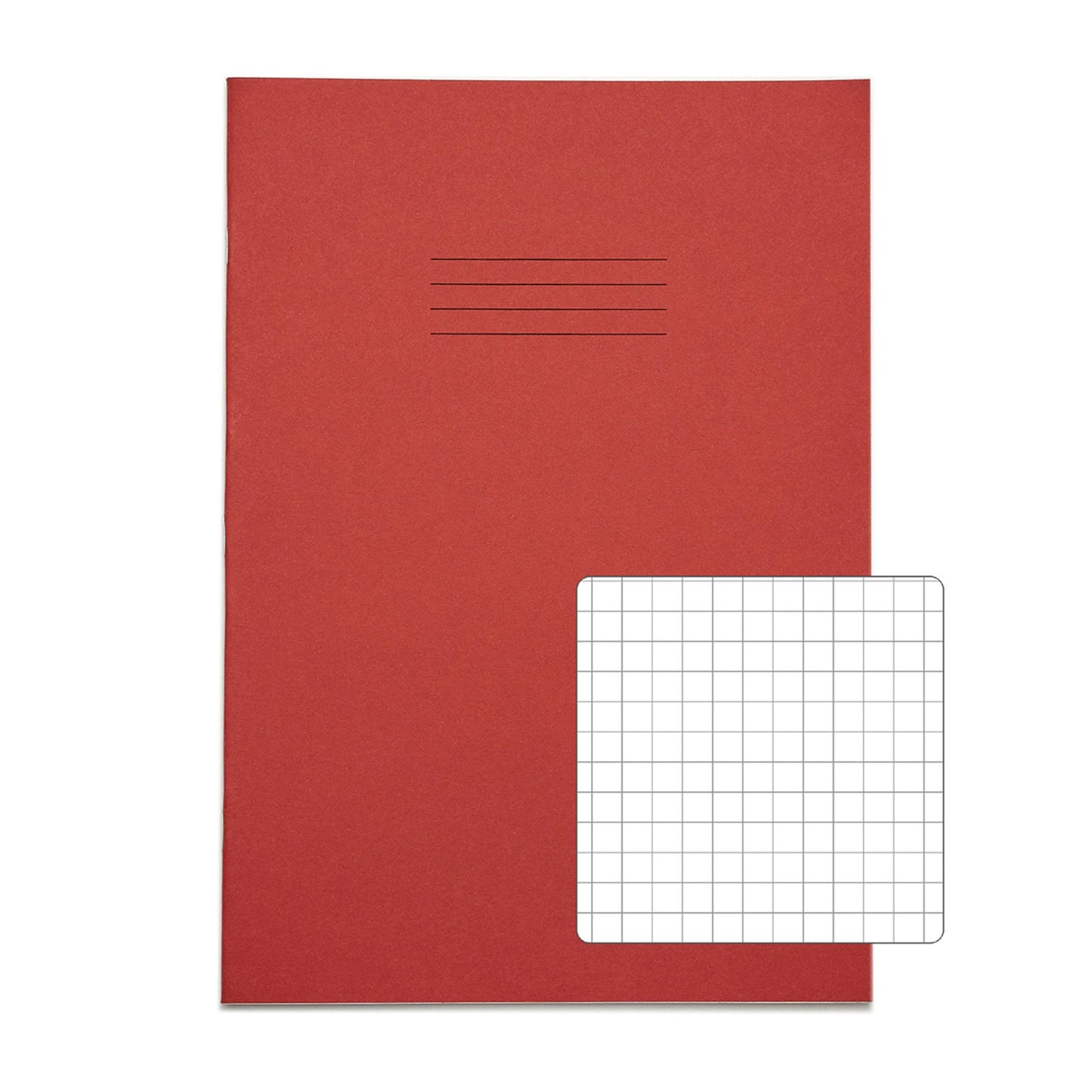 RHINO 13 x 9 Oversized Exercise Book 40 Page Red S7 (Pack of 10)