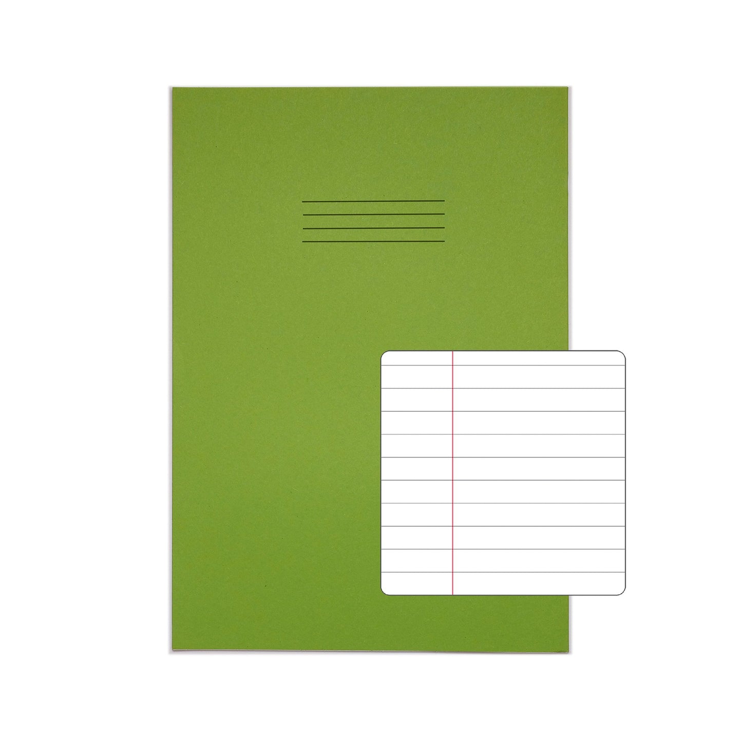 RHINO 13 x 9 Oversized Exercise Book 48 Page Light Green F8M (Pack of 10)