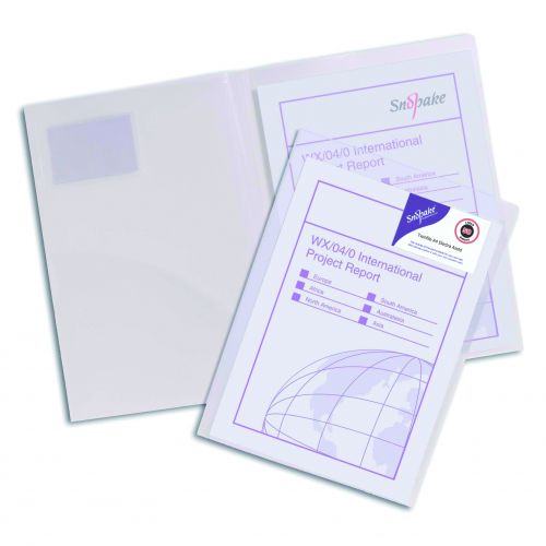 Snopake TwinFile Polypropylene A4 300 Micron Clear (Pack 5) - 14030