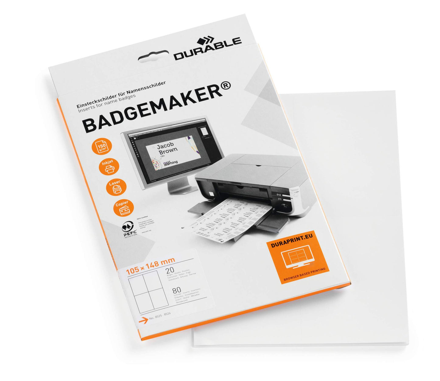 Durable BADGEMAKER A6 Inserts (80)