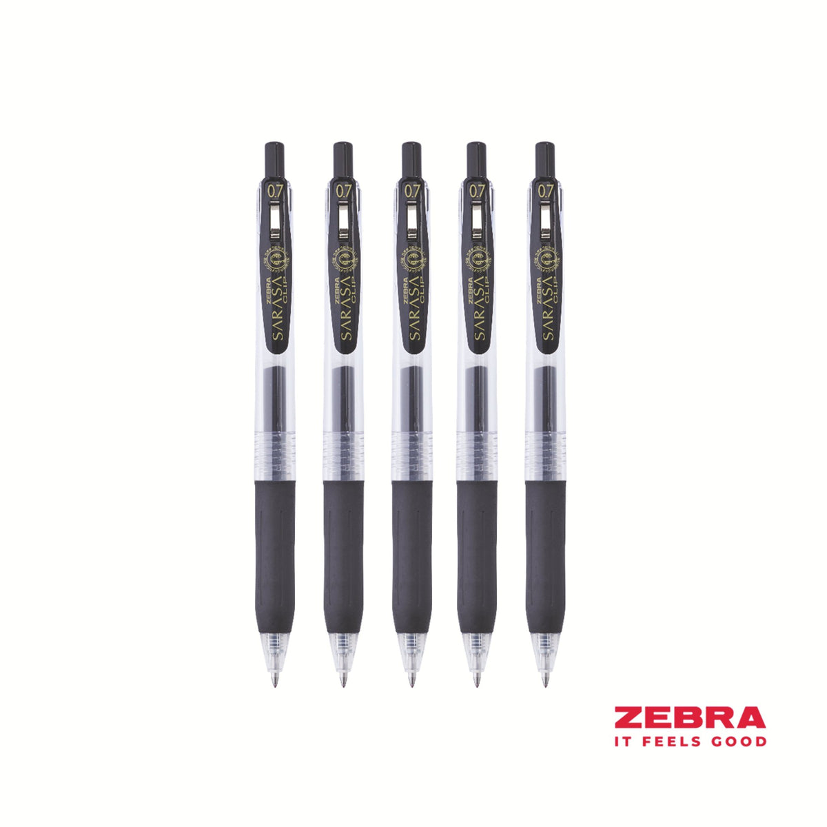 Eco SARASA Gel Retr Rball  0.7mm Bk Bx10