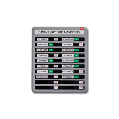 Nobo In/Out Board 20 Names Grey 470x430mm 35538093 DD