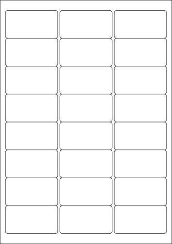 ValueX Multipurpose Label 63.5x33.9mm 24 Per A4 Sheet White (Pack 2400 Labels) - 15166SM