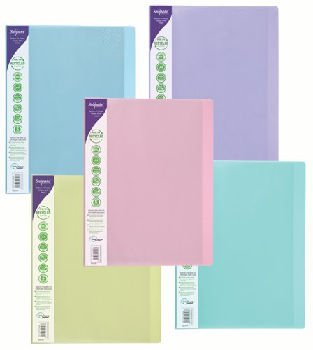 Snopake ReBorn A4 24 Pocket Display Book Pastel PK5 15920