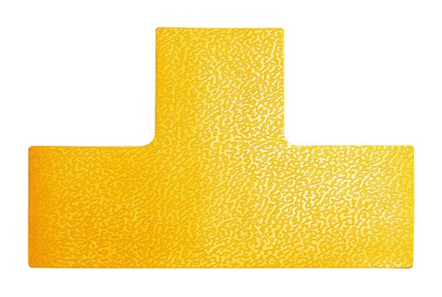 Durable Heavy Duty Adhesive Floor Marking T Shape Corner Yellow (Pack 10) - 170004