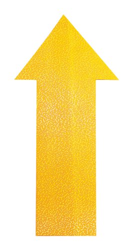 Durable Heavy Duty Adhesive Floor Marking Arrow Shape Yellow (Pack 10) - 170504