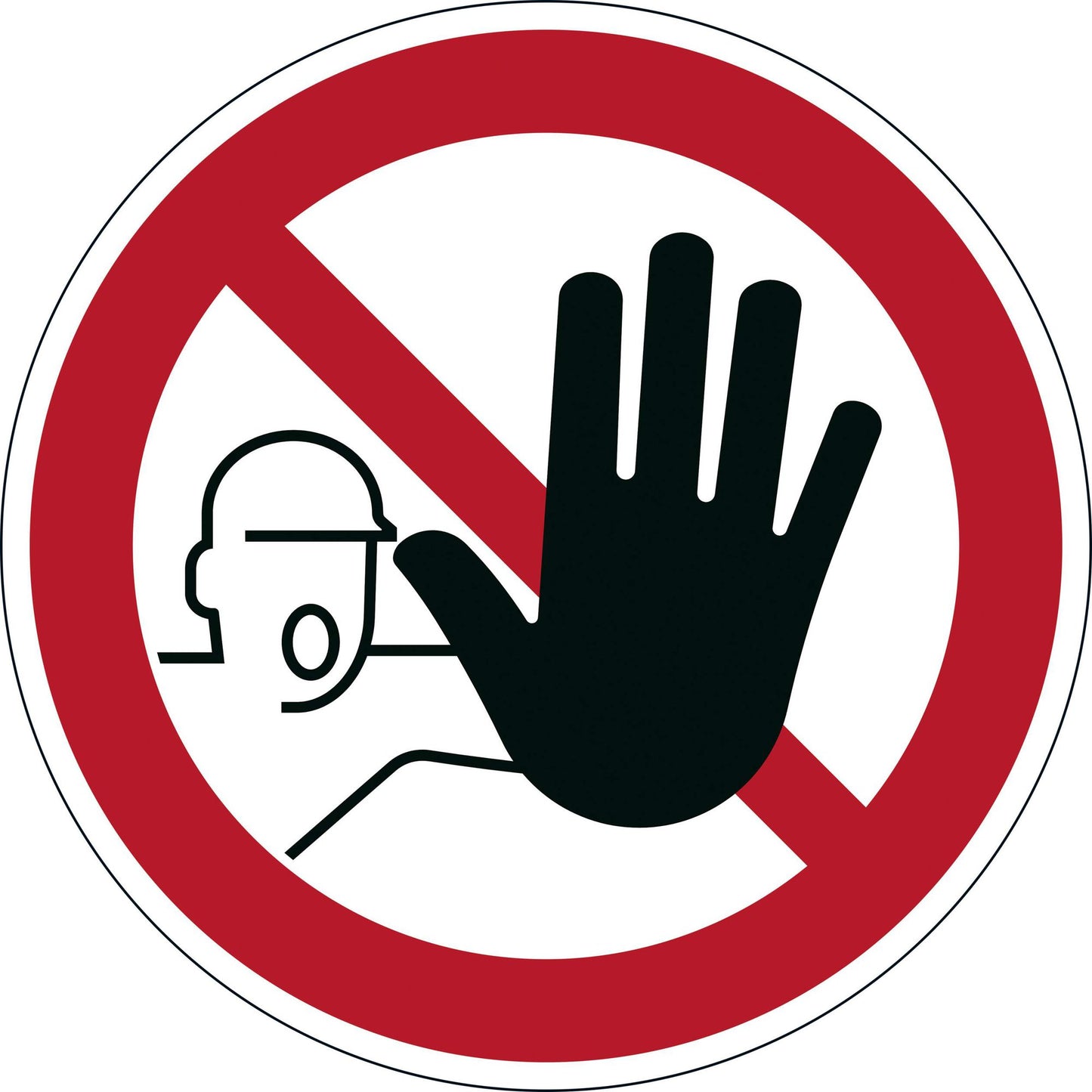 Durable Floor ""Entry Prohibited"" Sign